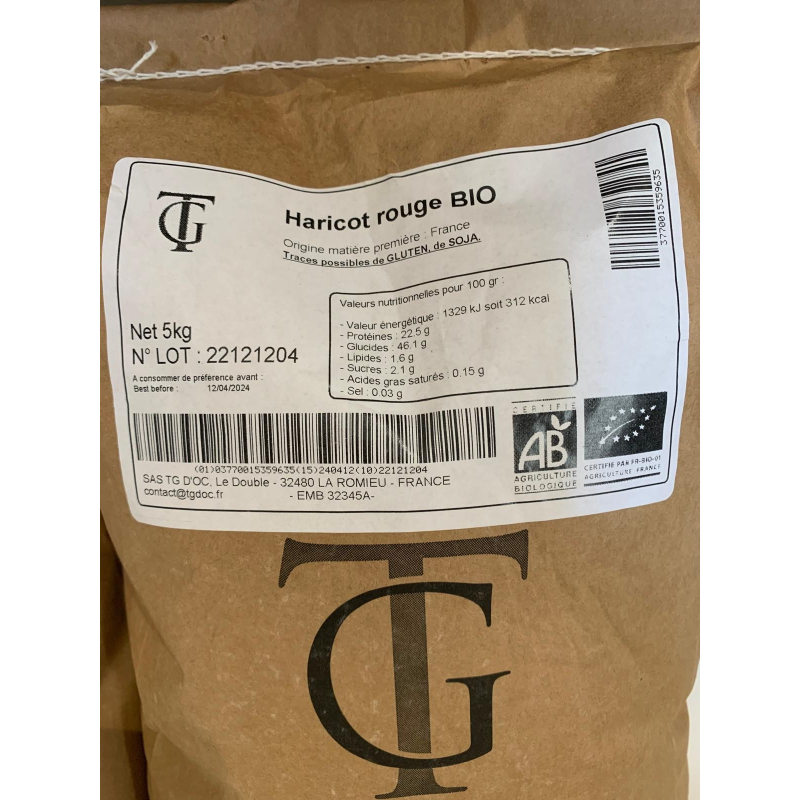 Haricots blancs bio 5 kg - Qualité supérieure