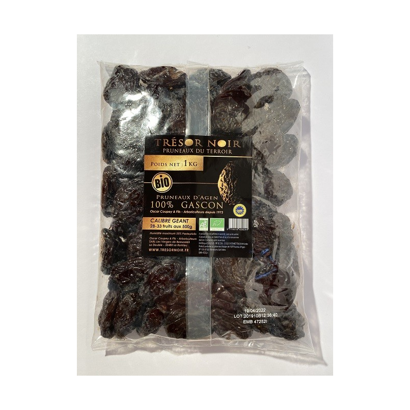 Pruneaux pasteurisés bio - 1kg - Bienfaits et qualité