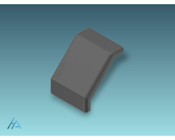 Cache équerre 45x45 B noir ESD - Protection anti-statique