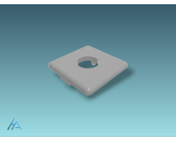 Cache à trou 17mm pour profilé 45x45 type B gris - Protection et esthétique