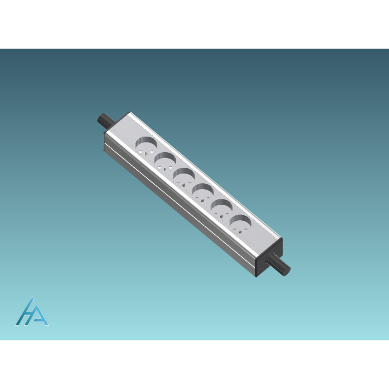 Réglette 6 prises câblée sur 5m - Pratique et sécurisée