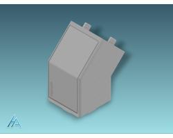 Élément de jonction 45° 40x40 en gris de sécurité