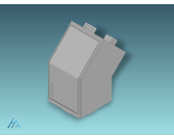 Élément de jonction 45° 45x45 B gris – Assemblage précis et fiable
