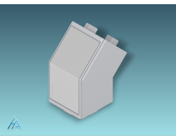 Elément De Jonction 45° 45x45 B SILVER Gris - Design haut de gamme