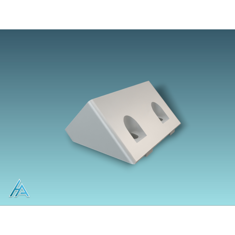 Connecteur d'angle 45° 90x45 SILVER - Assemblage facile et esthétique