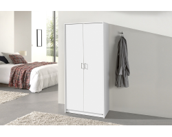 Armoires modernes | Armoire 'Ray' 2 portes Blanc
