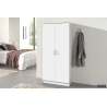 Armoire de rangement Ray 2 portes 4 étagères - Blanc