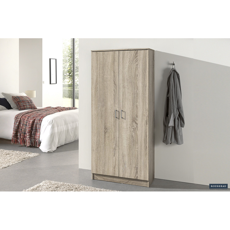 Armoire de rangement Ray 2 portes et 4 étagères Sonoma - Élégante et fonctionnelle