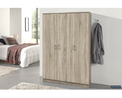 Armoire de rangement 'Ray' 3 portes et 4 étagères - Meubles modernes