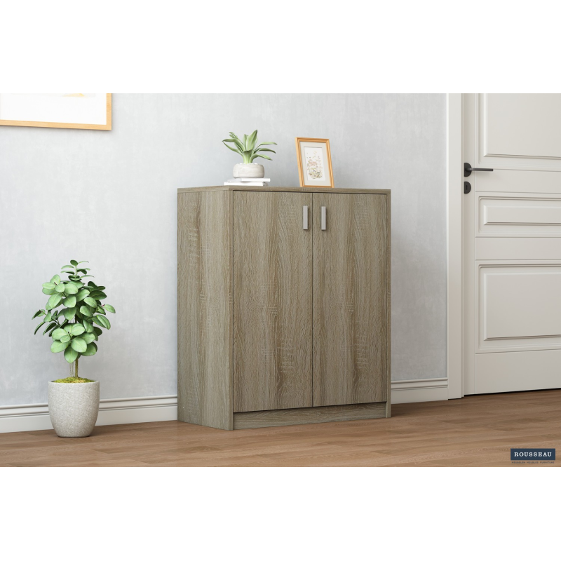 Commode 'Space' 2 portes Sonoma | Meuble moderne et pratique