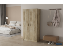 Armoire de rangement 'Space' 2 portes et 4 étagères Sonoma - Meubles de qualité