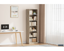 Bibliothèque 'Space' 5 étagères en finition sonoma - Meubles modernes