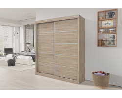 Armoire 'Mike' 2 Portes Coulissantes Sonoma - Meubles Modernes