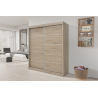 Armoire 'Mike' 2 Portes Coulissantes Sonoma - Meubles Modernes