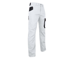 Pantalon de travail homme blanc Facade LMA - Résistance et confort