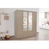 Armoire 'Marc' 4 portes avec miroirs Sonoma - Meubles modernes