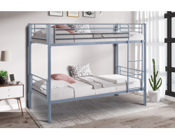 Lit superposé 'Sammy' 90x200 - Divisible en métal gris clair