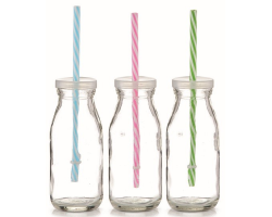 Verre bouteille de lait - Élégance et praticité pour vos boissons