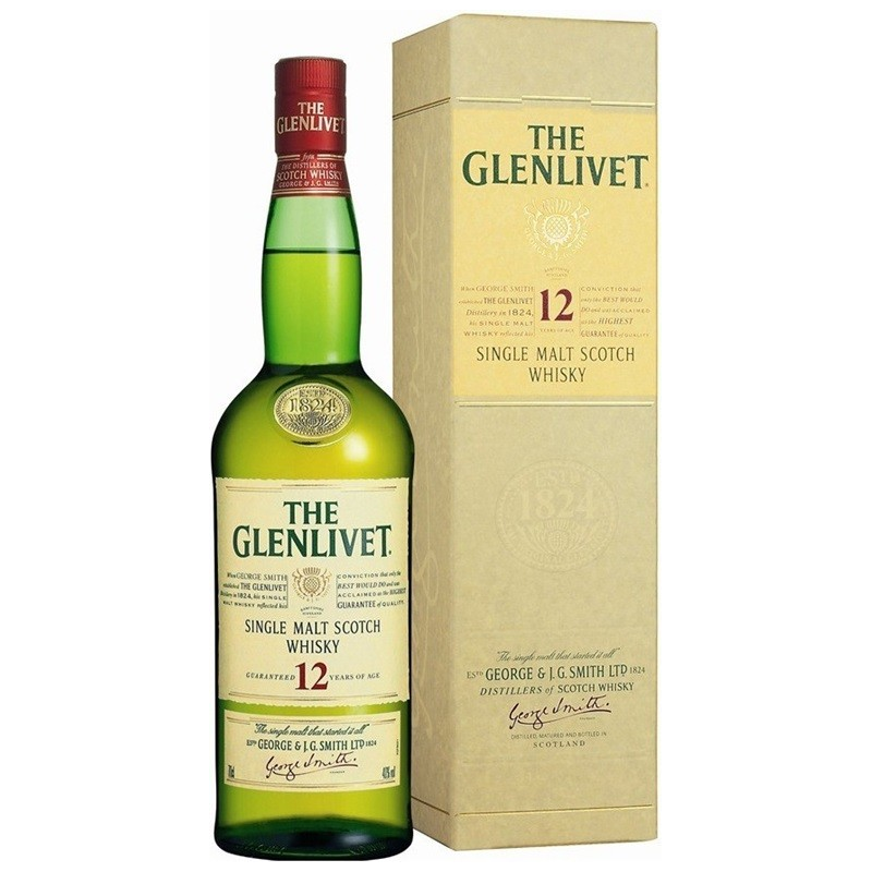 Glenlivet 12 ans - Whisky Single Malt Speyside 70 cl 40°