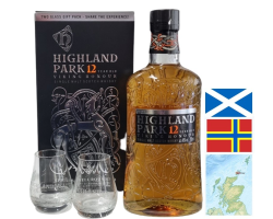 HIGHLAND PARK 12 ans Single Malt Coffret 2 Verres - Whisky d'exception