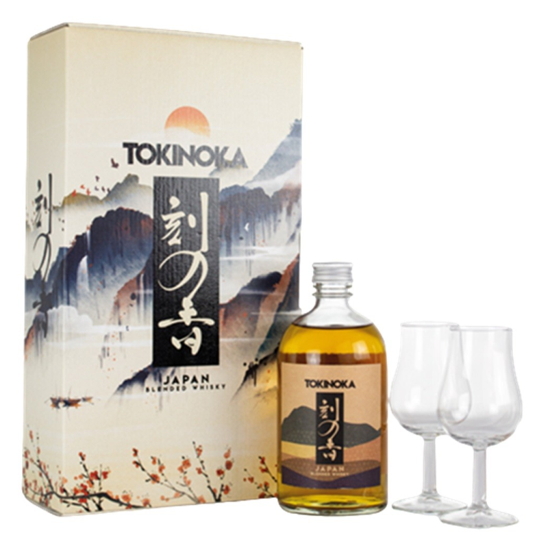 Tokinoka blended whisky Japon 50 cl - 40° avec 2 verres