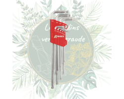 Jeu de 9 clés Torx pour jardinage - Durabilité et précision