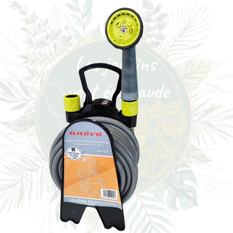 Enrouleur de tuyau portable - Idéal pour votre jardin