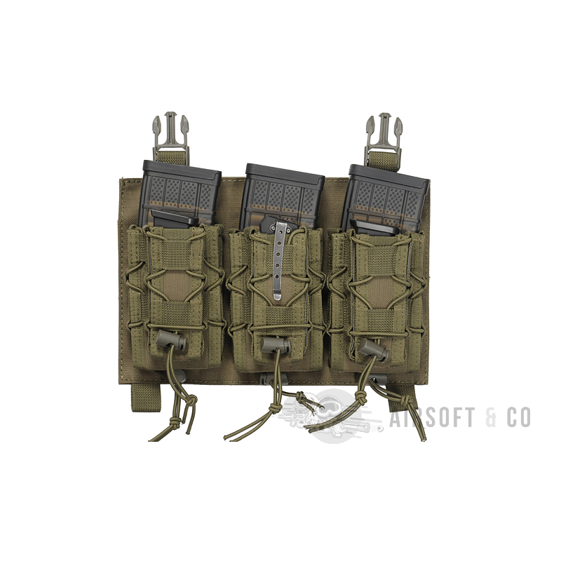 Porte-chargeurs Molle M4 / PA (3 emplacements) BUAPCC (OD) - Équipement Sportif