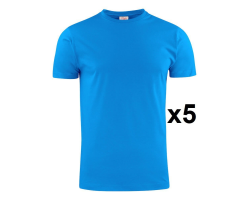 Tee shirt manches courtes eco bleu light RSX - Lot de 5