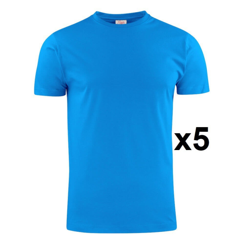 Tee shirt manches courtes eco bleu light RSX - Lot de 5
