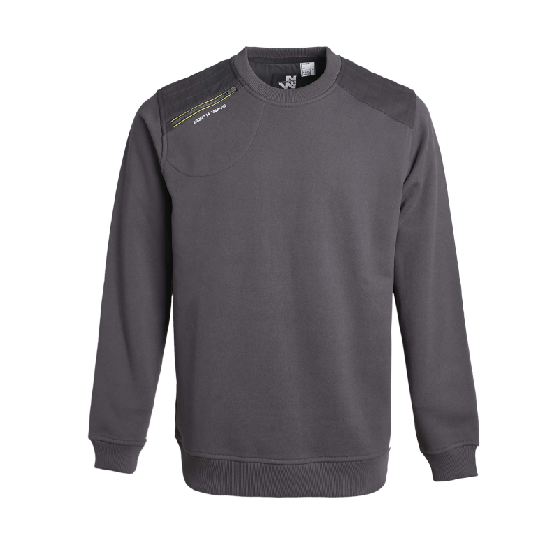 Pull de travail homme renforcé Leon Gris Nine Worths | Vêtements professionnels