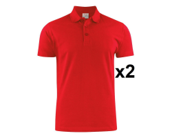 Polo piqué manches courtes lot de 2 Surf RSX - Rouge ou Blanc