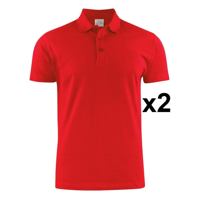Polo piqué manches courtes lot de 2 Surf RSX - Rouge ou Blanc