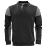 Sweat bicolore homme col polo Prime Printer | Vêtements de travail haut de gamme