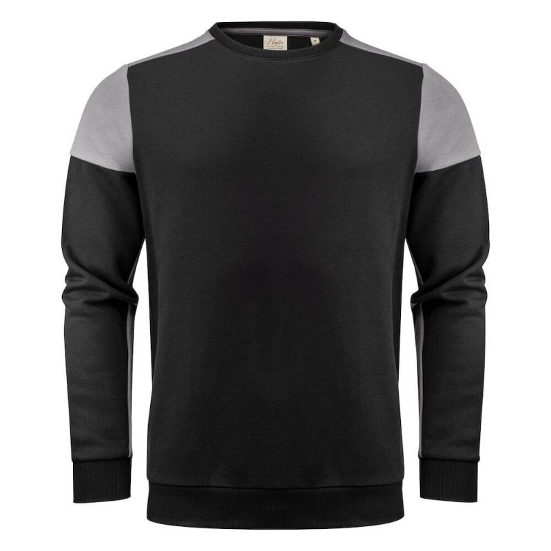 Sweat de travail col rond bicolore Prime Printer - Élégance et confort