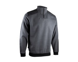 Pull Sweat de Travail Col Camionneur avec Empiècements Renforcés