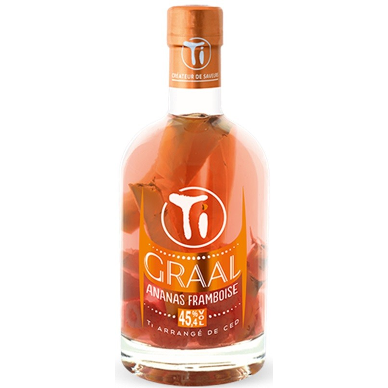 Graal ananas framboise ti arrangé de Ced 70 cl - Rhum haut de gamme