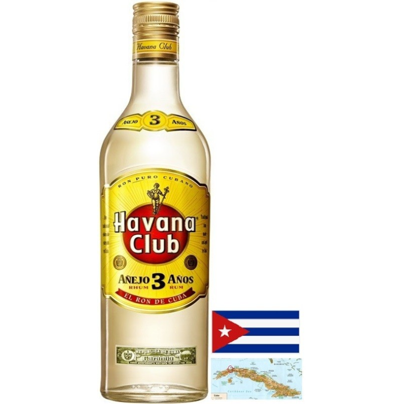 Havana Club 3 ans - Rhum Cubain 100 CL 40°