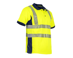 Polo bicolore haute visibilité anti UV | LMA