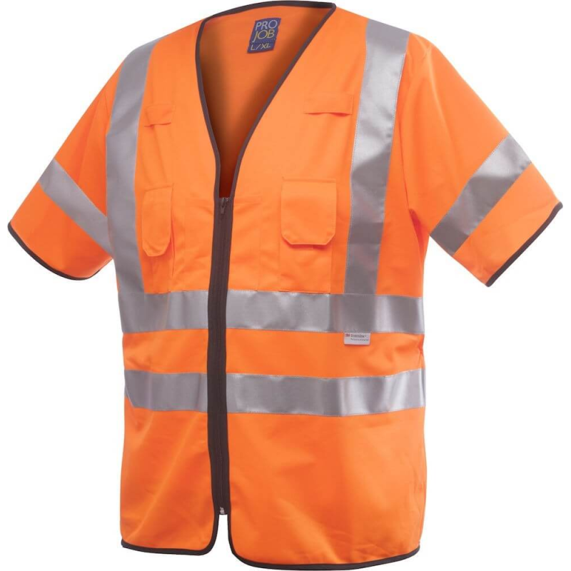 Gilet haute visibilité Projob 6707 orange - Sécurité et confort