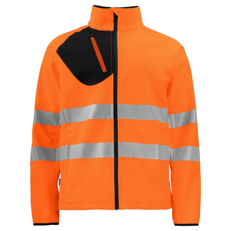 Veste softshell haute visibilité 6432 Projob orange fluo - Sécurité et confort