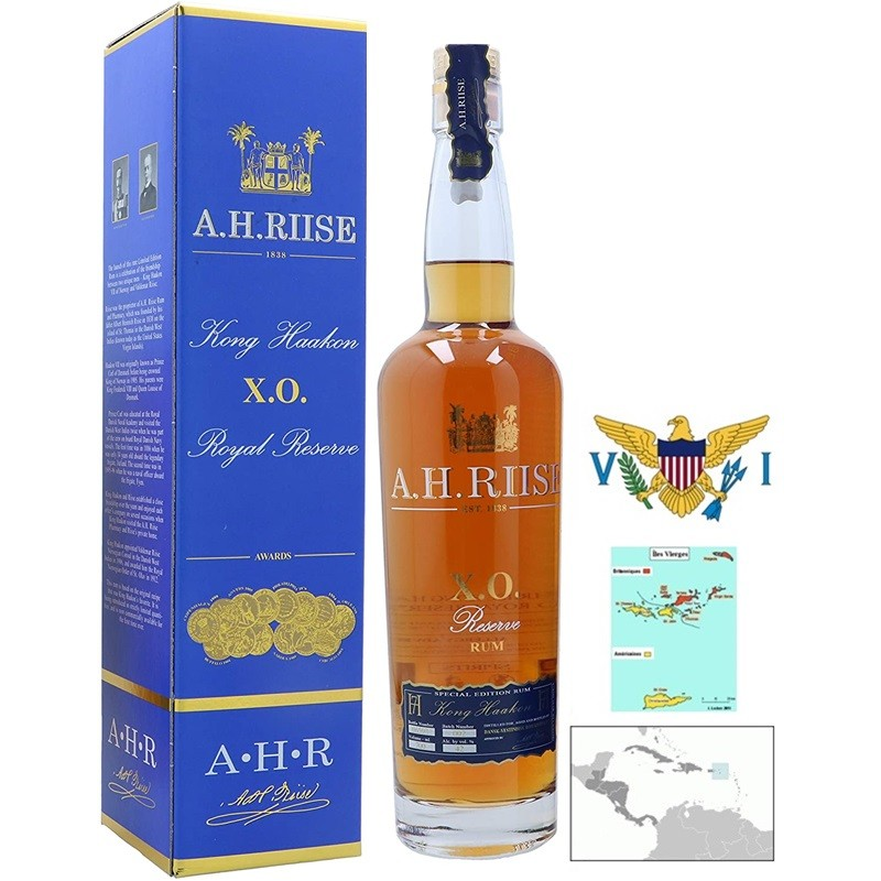 A. H. RIISE XO Haakon Royal Reserve Rum 70 cl - Rhum haut de gamme