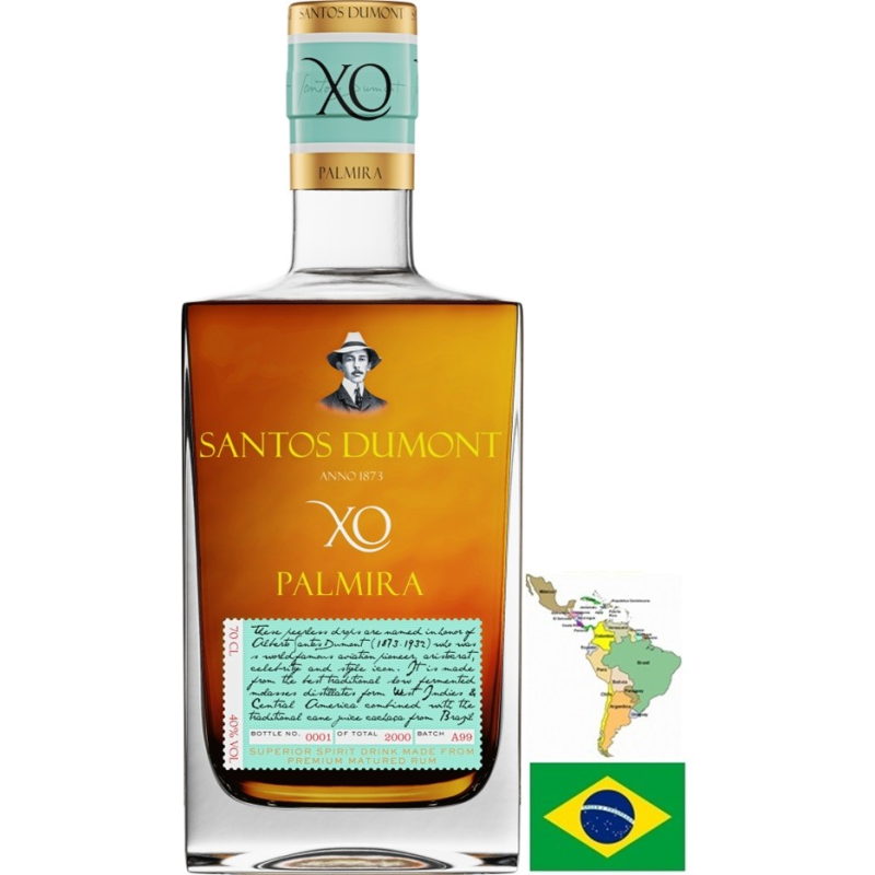 Santos Dumont XO Palmira - Rhum Brésilien 70 cl 40°