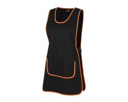 Chasuble blouse de travail pour femme - noir et orange | Sager