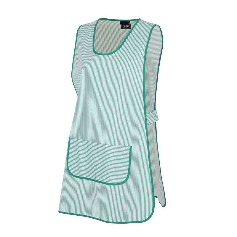 Chasuble de travail à rayures vert - Élégance et confort