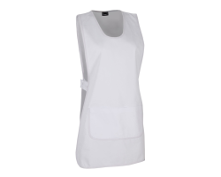 Tablier chasuble de travail basique blanc pour femme - Sager