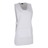 Tablier chasuble de travail basique blanc pour femme - Sager