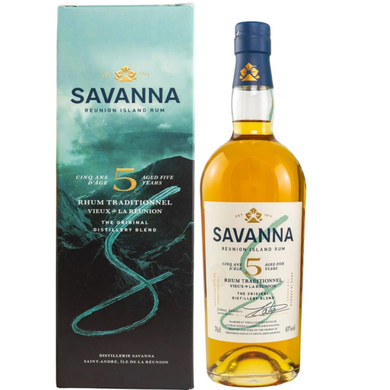 Savanna 5 ans Île de la Réunion Rhum 70 cl 43° - Rhum d'Exception