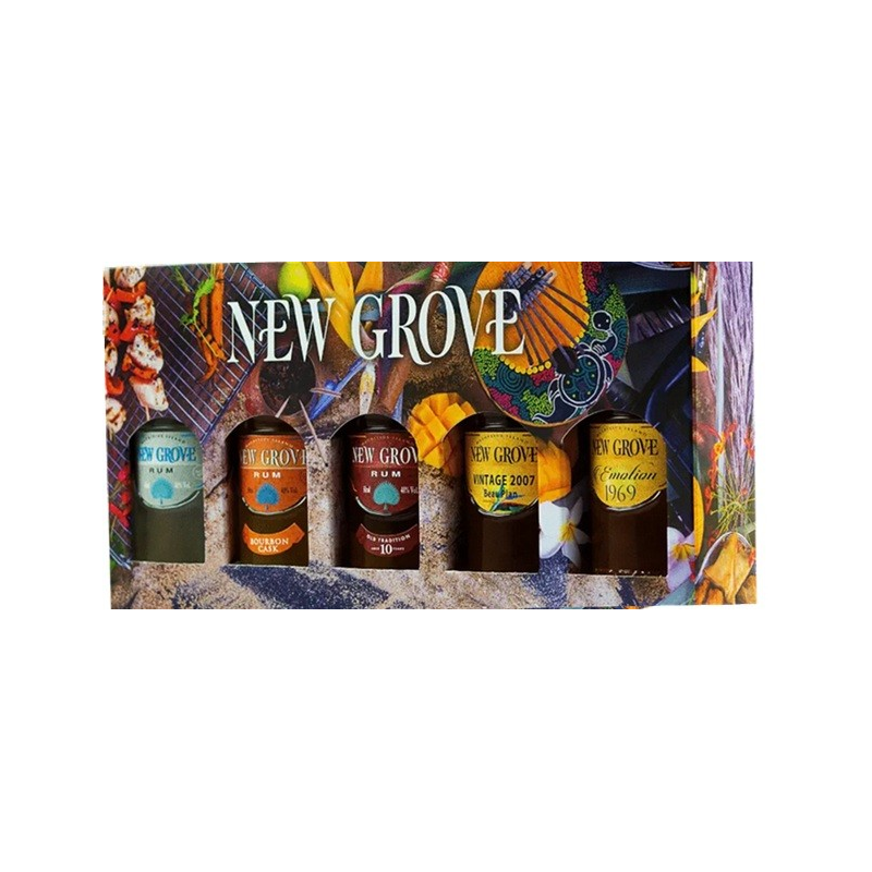 Coffret New Grove 5 x 5 cl - Rhum de l'île Maurice