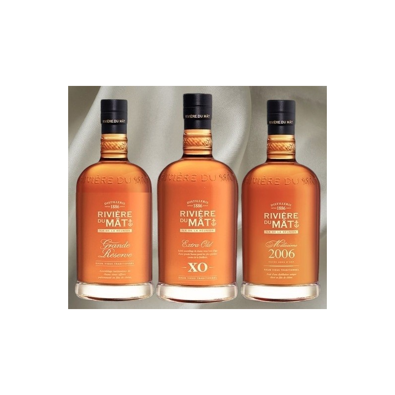 RIVIERE DU MAT rhum coffret 3 x 20 cl - Île de la Réunion